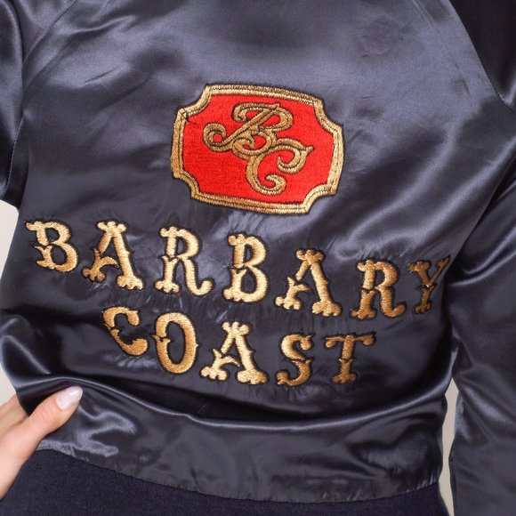 VINTAGE Barbary Coast Casino Satin Bomber Jacket - Picture 5 of 6